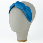 Cerchietto Vivien in Raso Azzurro Intenso