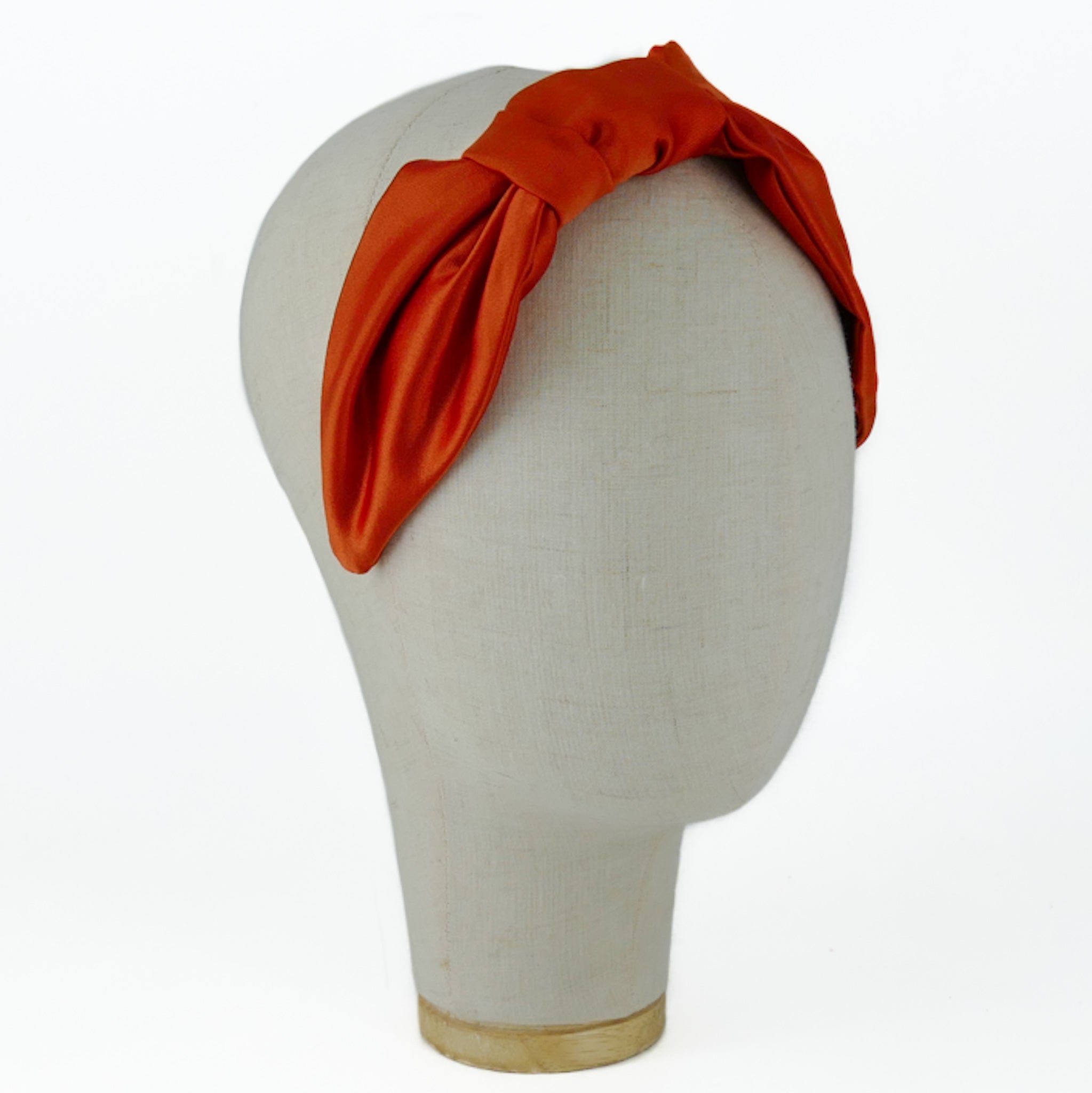 Serre-tête Vivien en satin orange