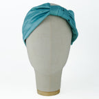 Cerchietto Vivien in Raso Azzurro Mare