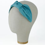 Cerchietto Vivien in Raso Azzurro Mare