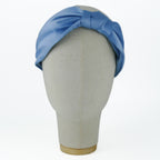 Cerchietto Vivien in Raso Azzurro Baby