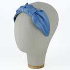 Cerchietto Vivien in Raso Azzurro Baby