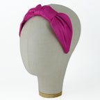 Serre-tête Vivien en satin fuchsia