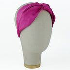 Serre-tête Vivien en satin fuchsia