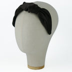 Serre-tête Vivien en satin marron foncé