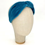 Vivien Headband in Deep Blue Velvet