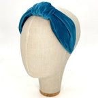 Vivien Headband in Deep Blue Velvet