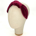 Cerchietto Vivien in Velluto Bordeaux