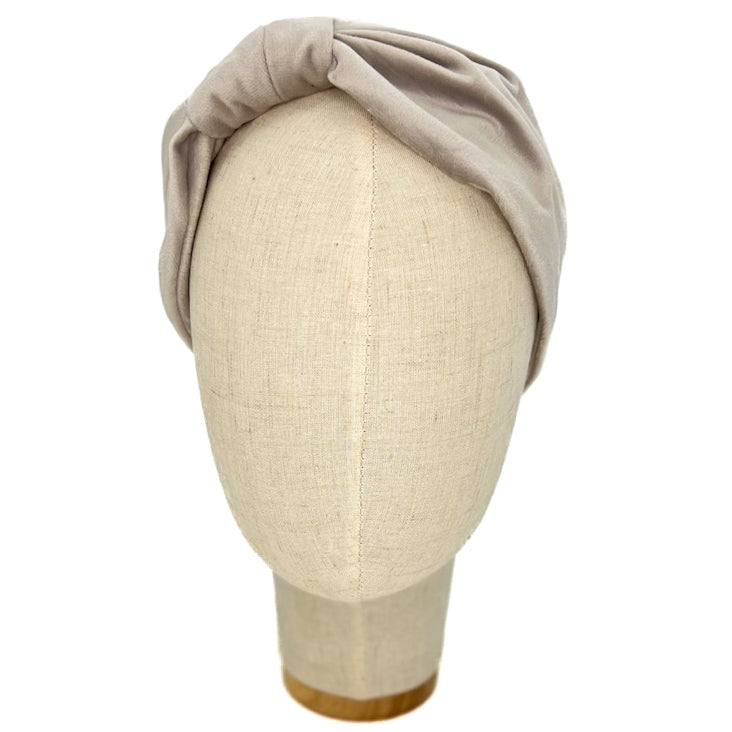 Vivien Headband in Pearl Grey Velvet