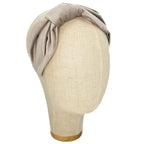 Vivien Headband in Pearl Grey Velvet