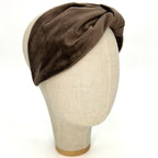 Cerchietto Vivien in Velluto Marrone Bistro