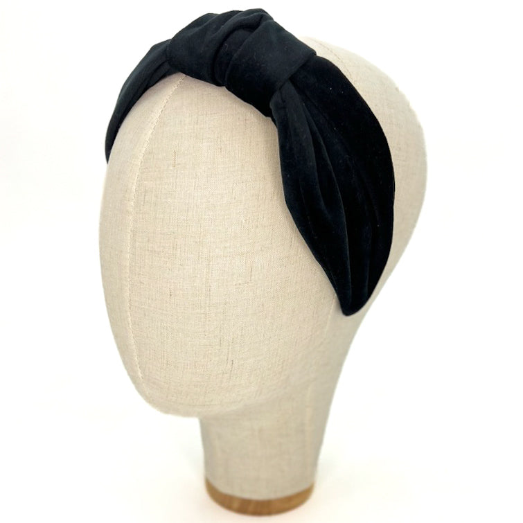 Vivien Black Velvet Headband