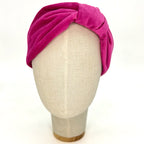 Serre-tête Vivien en velours fuchsia