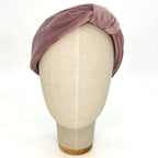 Vivien Headband in Cold Pink Velvet