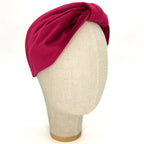 Serre-tête Vivien en velours rouge cerise