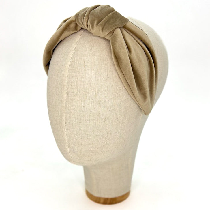 Vivien Headband in Dove Grey Velvet