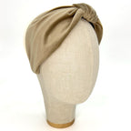 Serre-tête Vivien en velours gris tourterelle