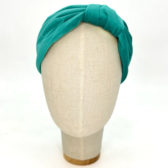 Vivien Headband in Turquoise Velvet
