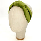 Vivien Headband in Cinnabar Green Velvet