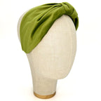 Vivien Headband in Cinnabar Green Velvet