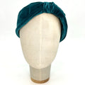 Serre-tête Vivien en velours vert paon