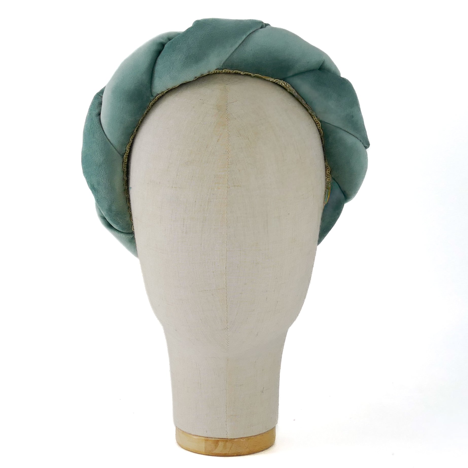 Cerchietto Lilly in Velluto Azzurro Polvere