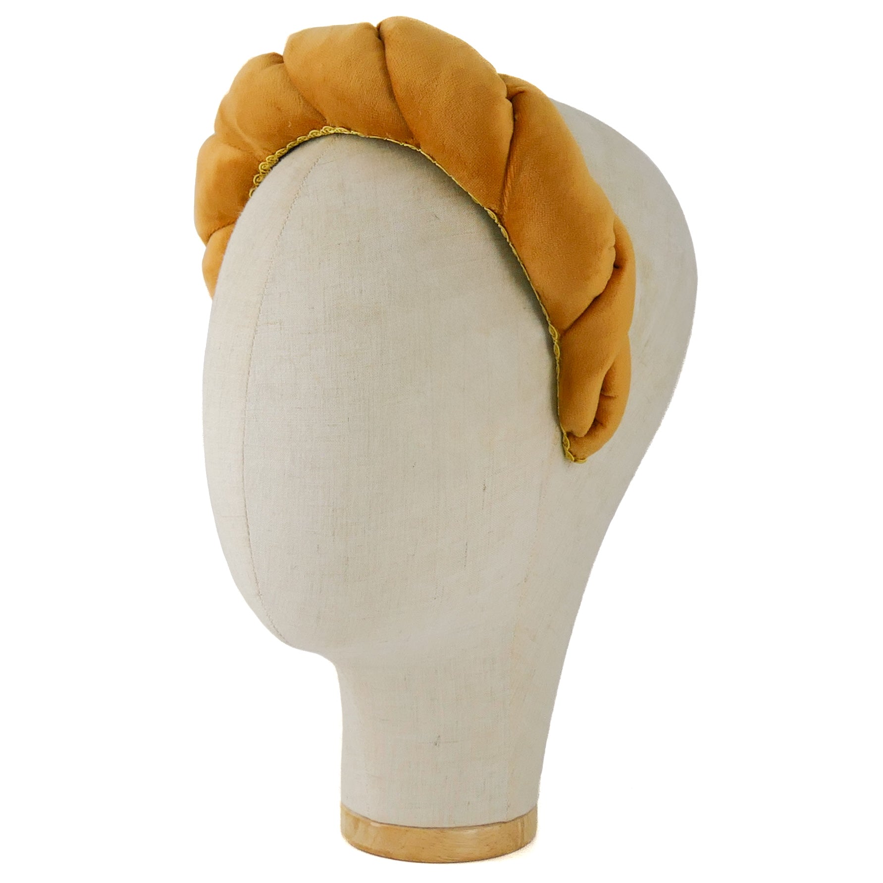 Cerchietto Lilly in Velluto Ocra