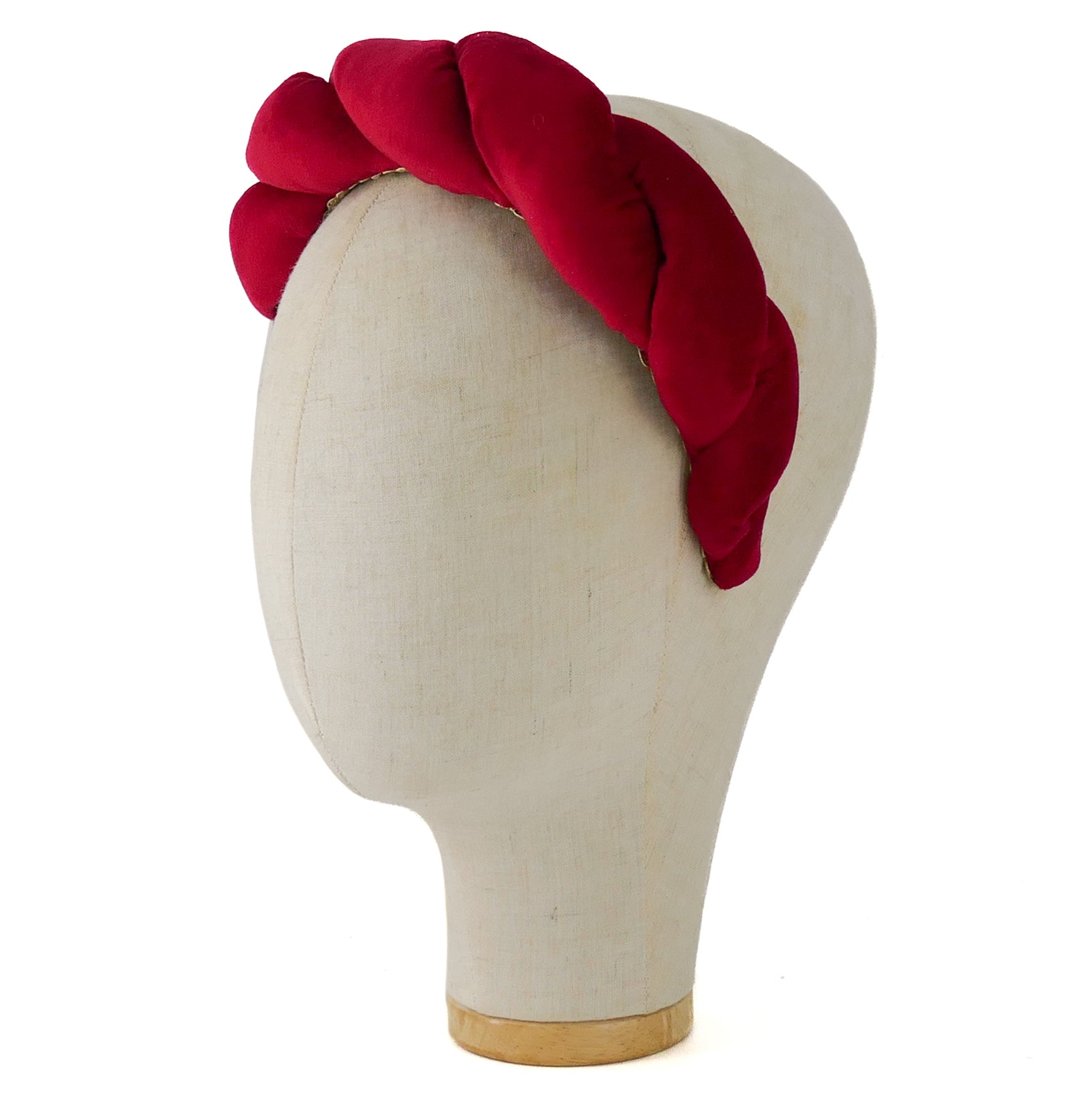 Cerchietto Lilly in Velluto Rosso Ciliegia