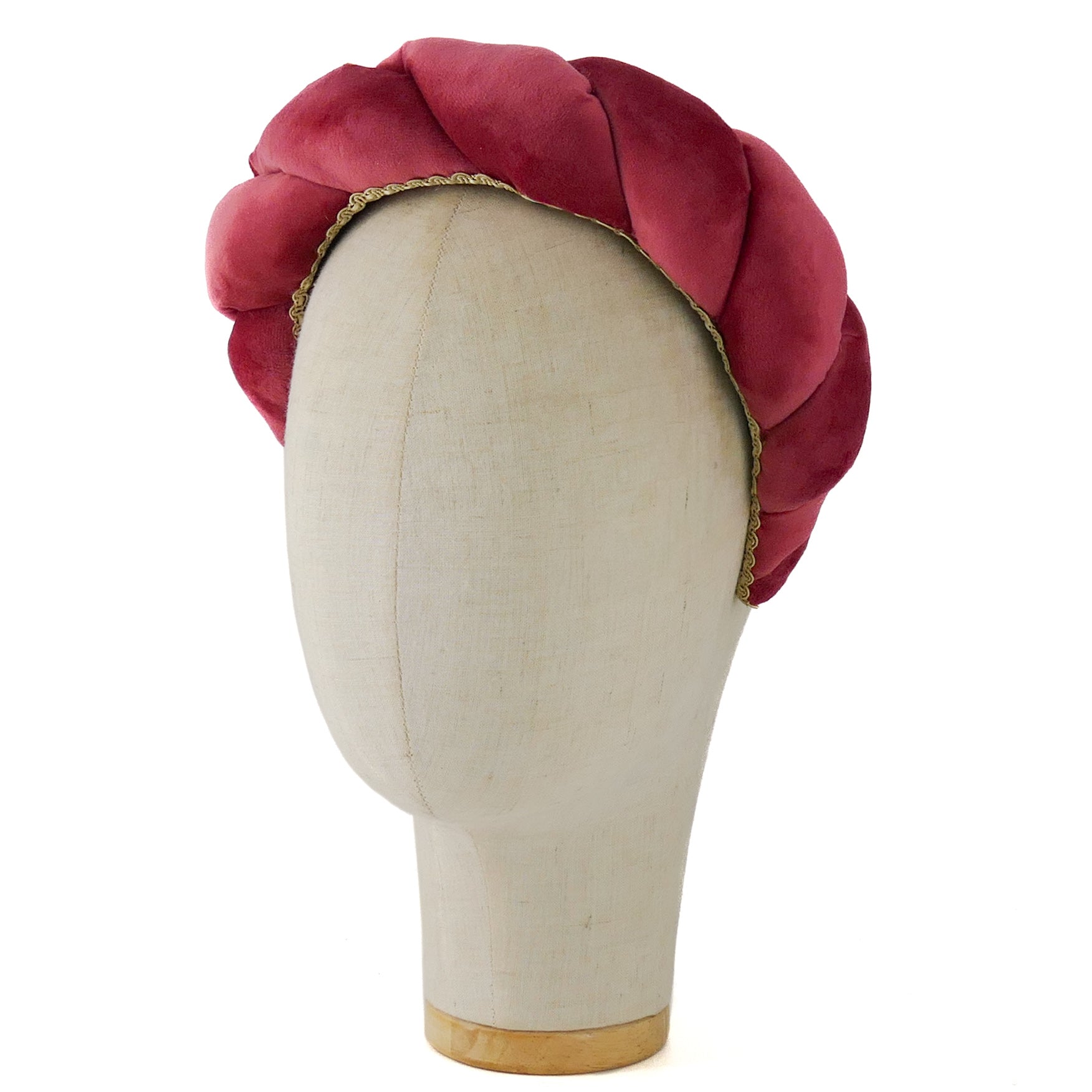 Cerchietto Lilly in Velluto Rosa Intenso