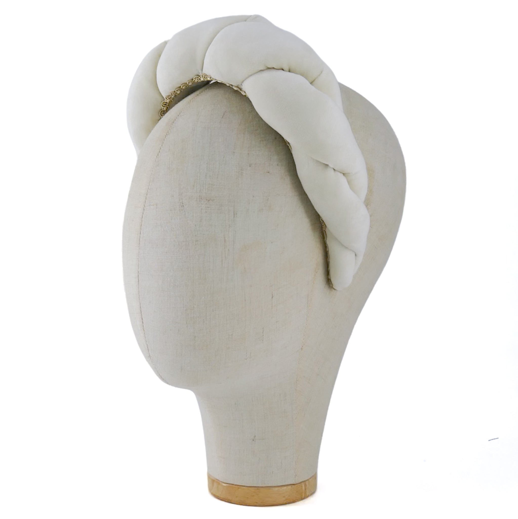 Cerchietto Lilly in Velluto Panna