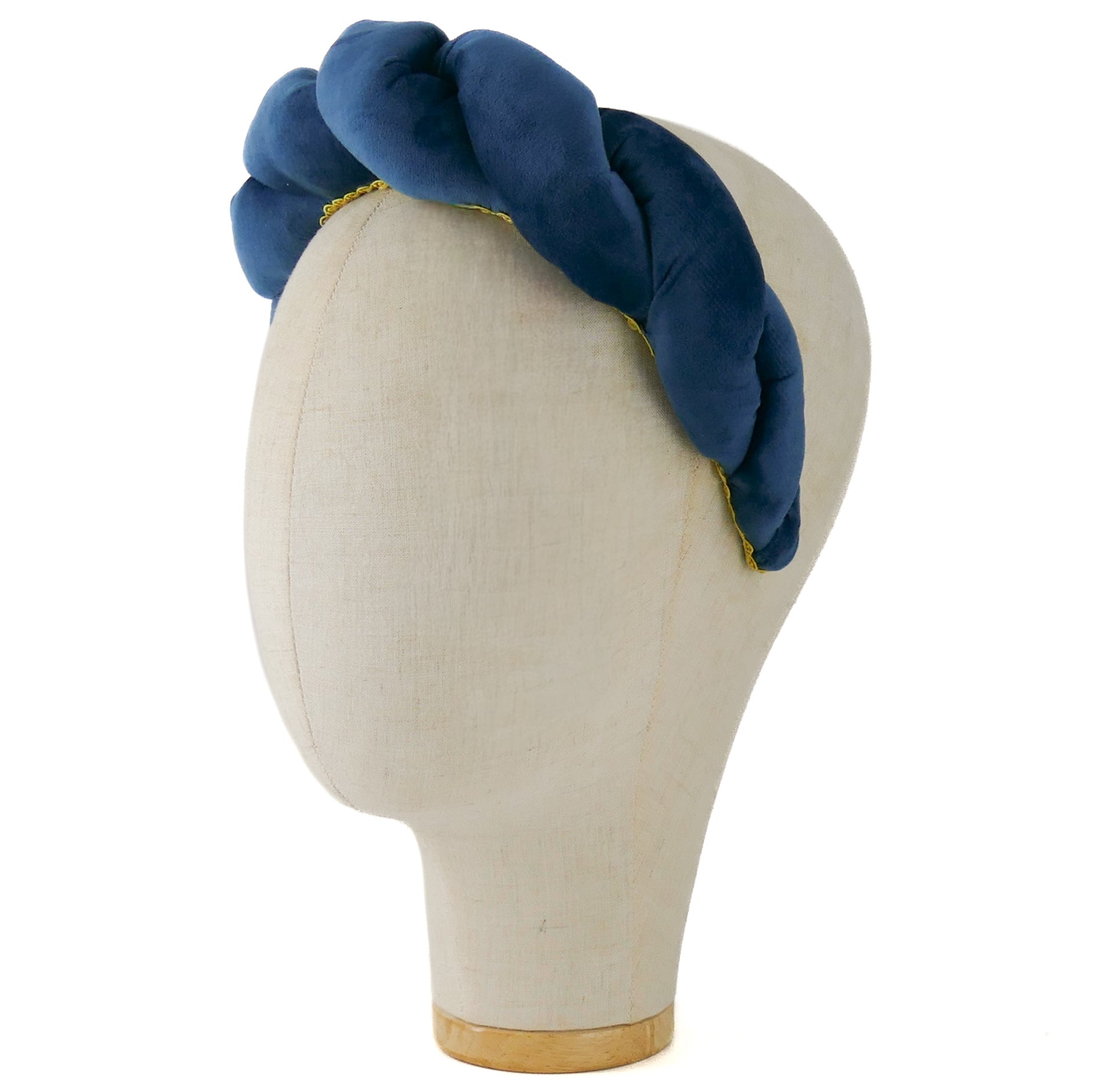 Cerchietto Lilly in Velluto Blu Ottanio