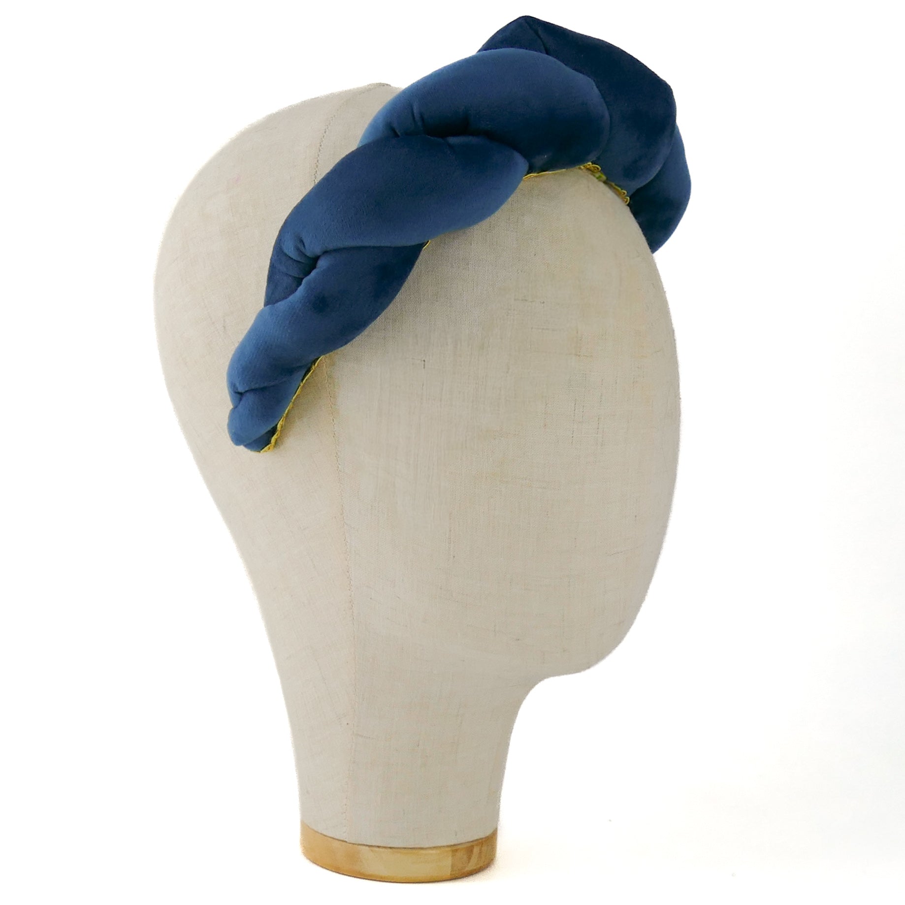 Cerchietto Lilly in Velluto Blu Ottanio